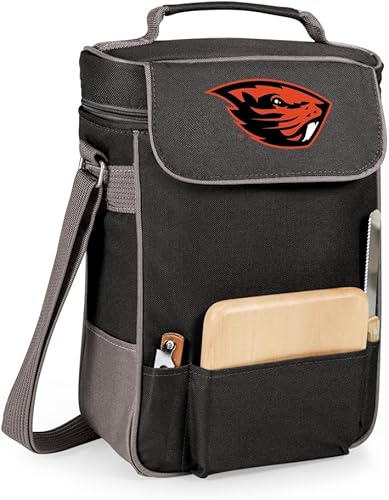 Miniatura 40 de PICNIC TIME NCAA Duet - Bolsa aislante para vino y queso Negro con detalles grises.,2-Negro con detalles grises.