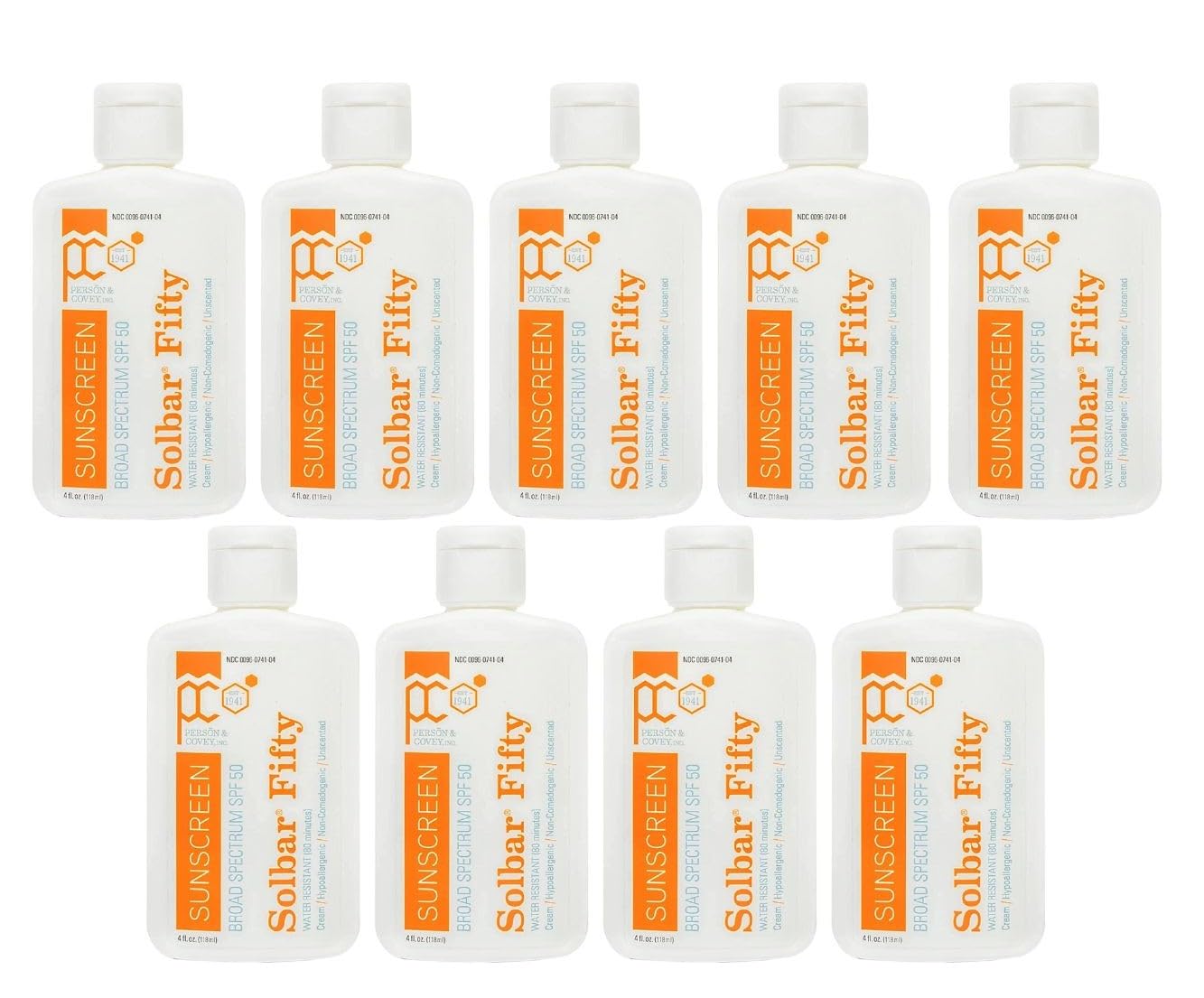 Solbar PF Sunscreen Cream SPF 50 4 oz Pack of 9
