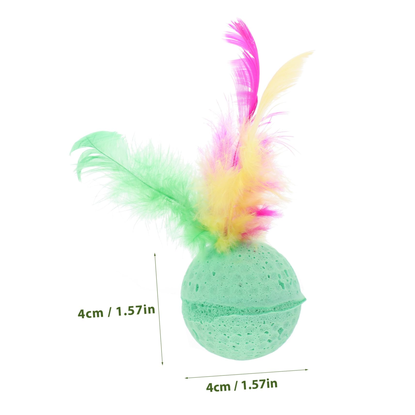 Abaodam 3Pcs Sponge Balls with Tails for Cats Interactive for Indoor Play Stimulates Natural Instincts and Keeps Cats Engaged