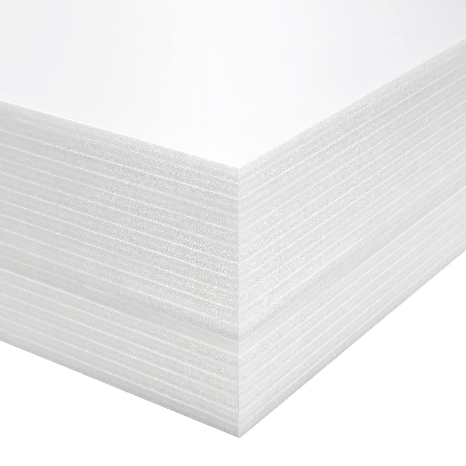 ASelected Lot de 24 Carton Mousse A4 5mm, Carton Mousse Plaque en Mousse de Polystyrène, Panneau D’affichage,Planches Mousse Blanc pour Art, Présentations, École, Bureau (210MM×300MM)