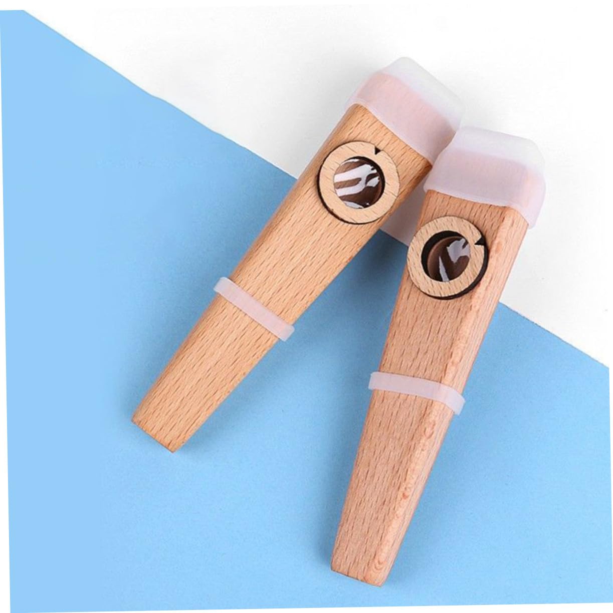 Hemobllo Kazoo Profesional de Madera Pulida Compacto y Portátil Instrumento Fácil de Tocar para Acompañar Guitarra Ukelele Violín y Piano para Iniciación Musical y Entretenimiento