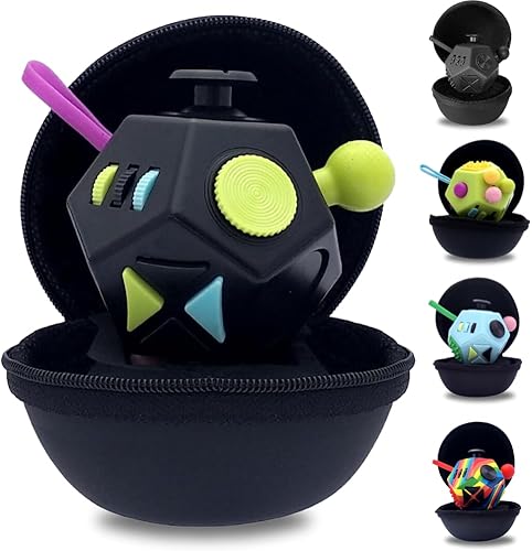 Miniatura 9 de PILPOC theFube Cubo Fidget con 12 lados - Juguetes prácticos para la ansiedad para niños y adultos - Dados fidget para aliviar el estrés