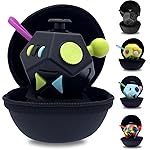 PILPOC theFube Fidget Cube with 12 Sides - Handy Anxiety Toys for Kids and Adults - Fidget Dice for Stress Relief & Focus - Anti Stress Cube for ADHD, ADD, with Carry Case (Black & Mix)
