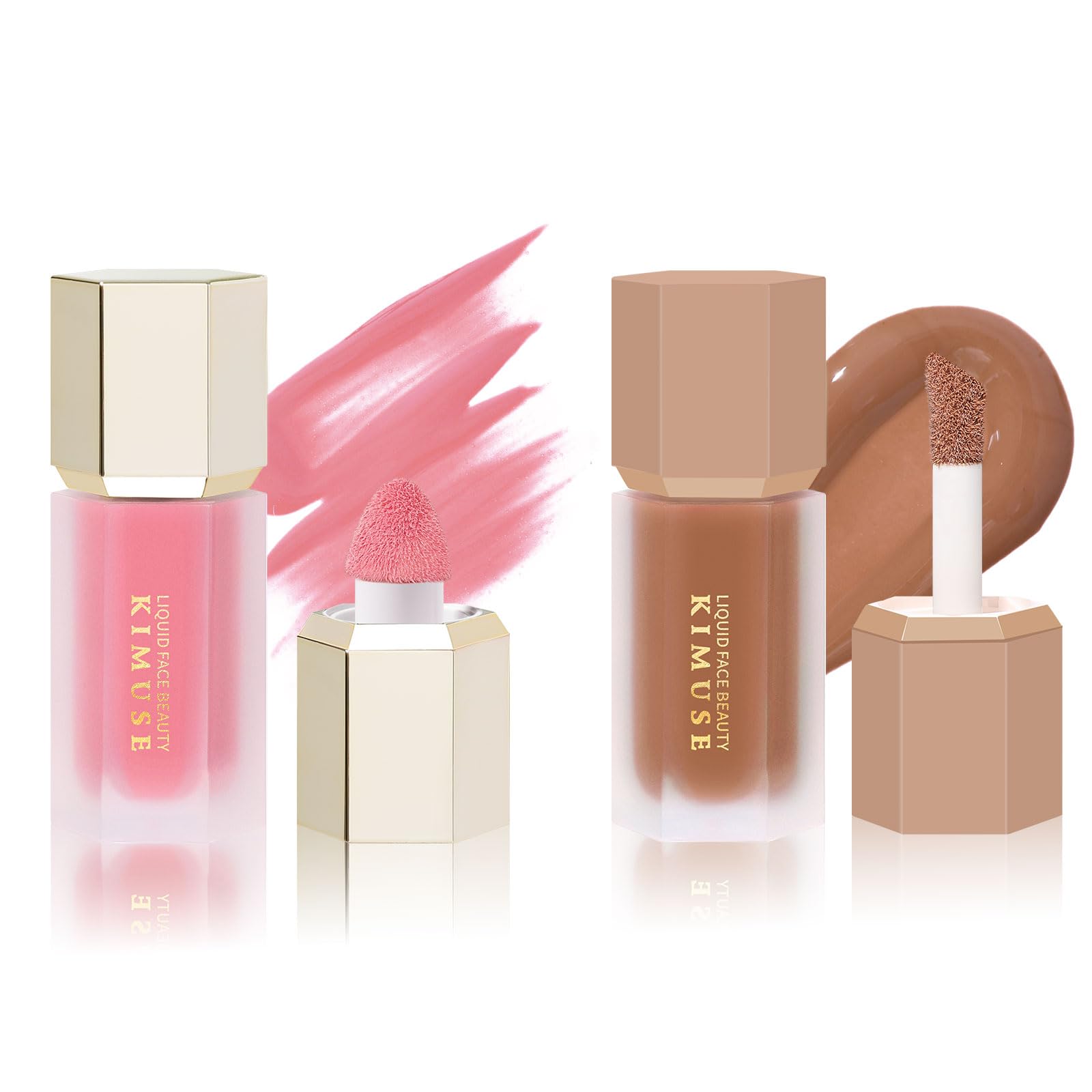 KIMUSE Liquid Blush & Weightless, Long-Wearing, Smudge Proof, Natural-Looking, Dewy Finish Liquid Contour Stick