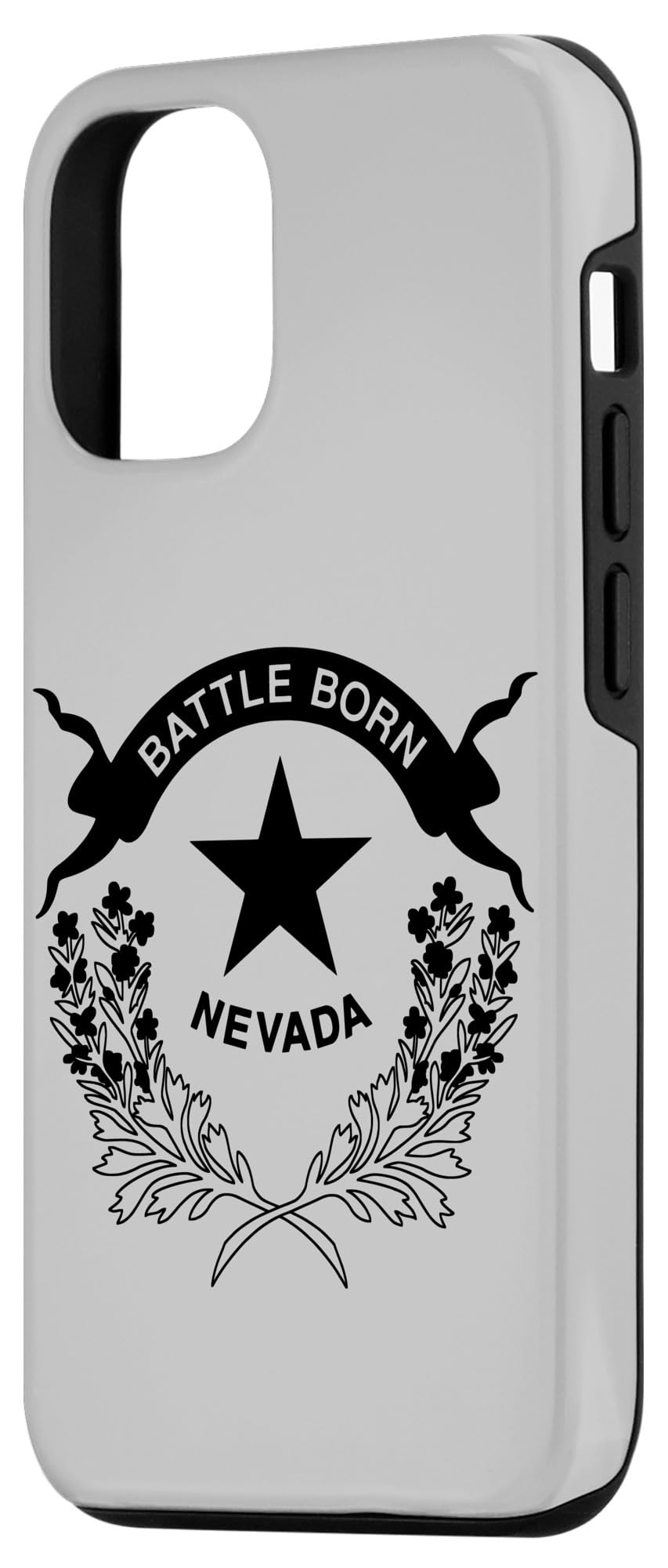 iPhone 12/12 Pro NEVADA STATE FLAG BLACK Case - Image 2