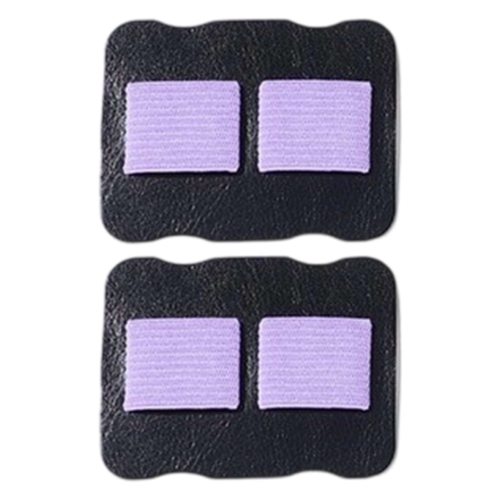 Hsioluted Purple 2Pcs Leather Pen Organiser Adhesive Pen Organiser Elastic Band Slots For Notebook Accessories Double Slots