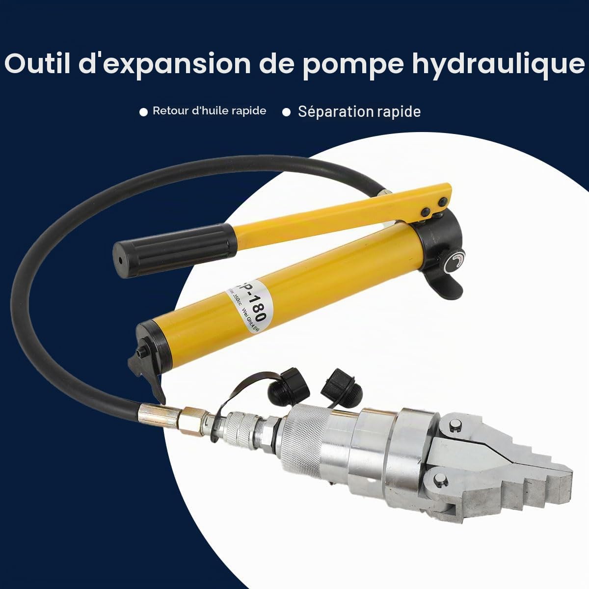 12T Écarteur de bride hydraulique Écarteur de bride hydraulique Spreader Séparateur et pompe pour l'entretien de la tuyauterie et le remplacement des brides, FYQ-55 Expandeur de bride