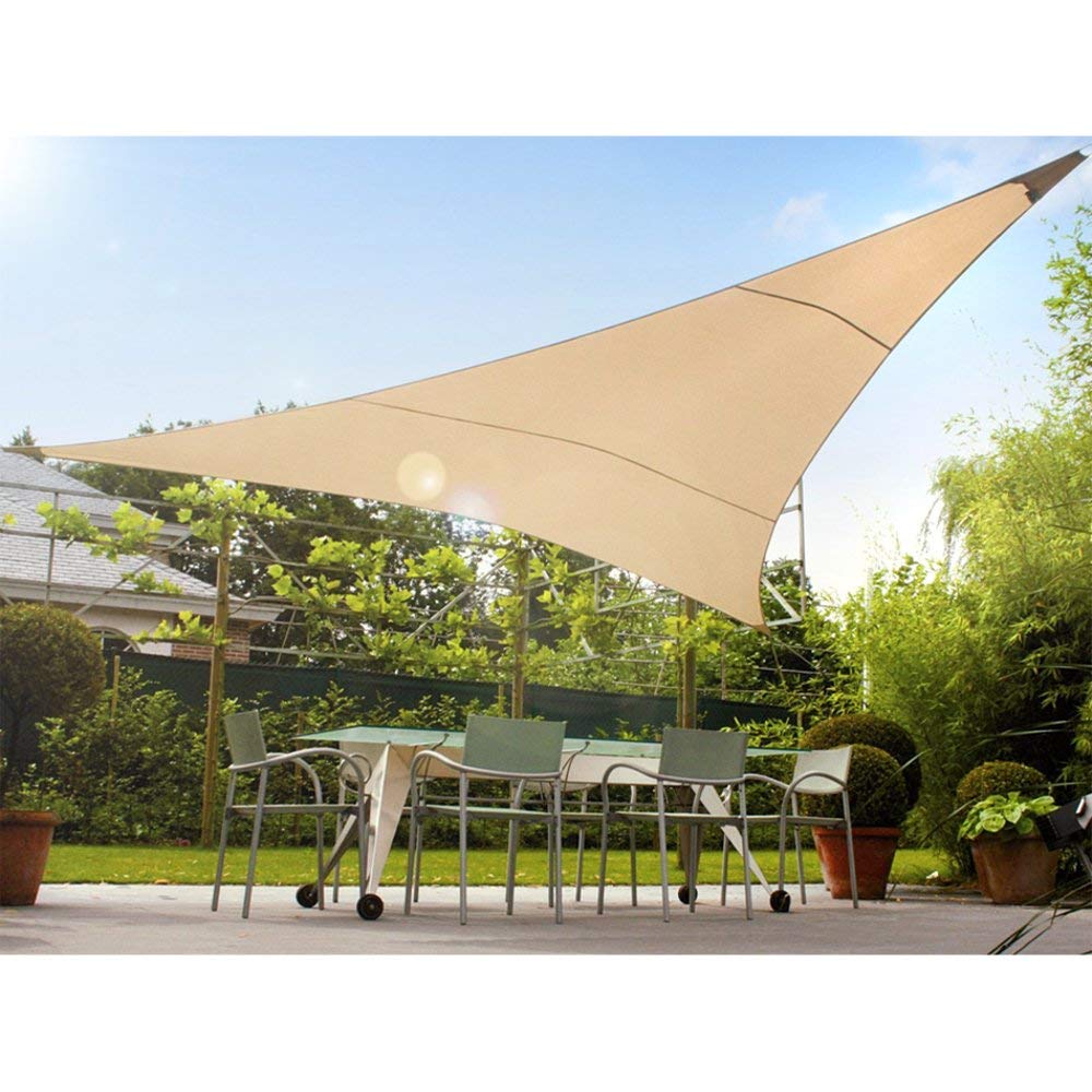 Green Blue - Toldo para jardín Vela de Sombra Cuadrado o Triangular Impermeable Diferentes Medidas (Triangular, 5,0)