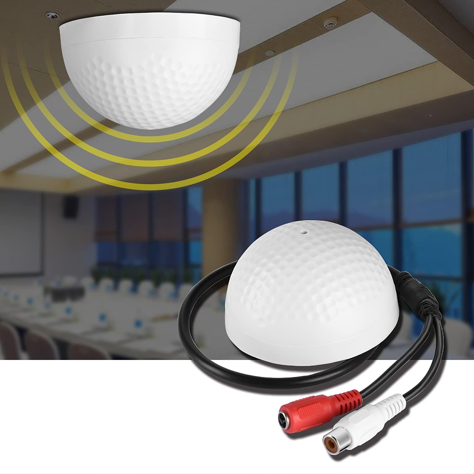 Mikrofon Mikrofon Audio Pickup Urządzenie do kamery bezpieczeństwa, 100 metrów kwadratowych szeroki zasięg, wysoka czułość dźwięku mikrofon do monitoringu CCTV