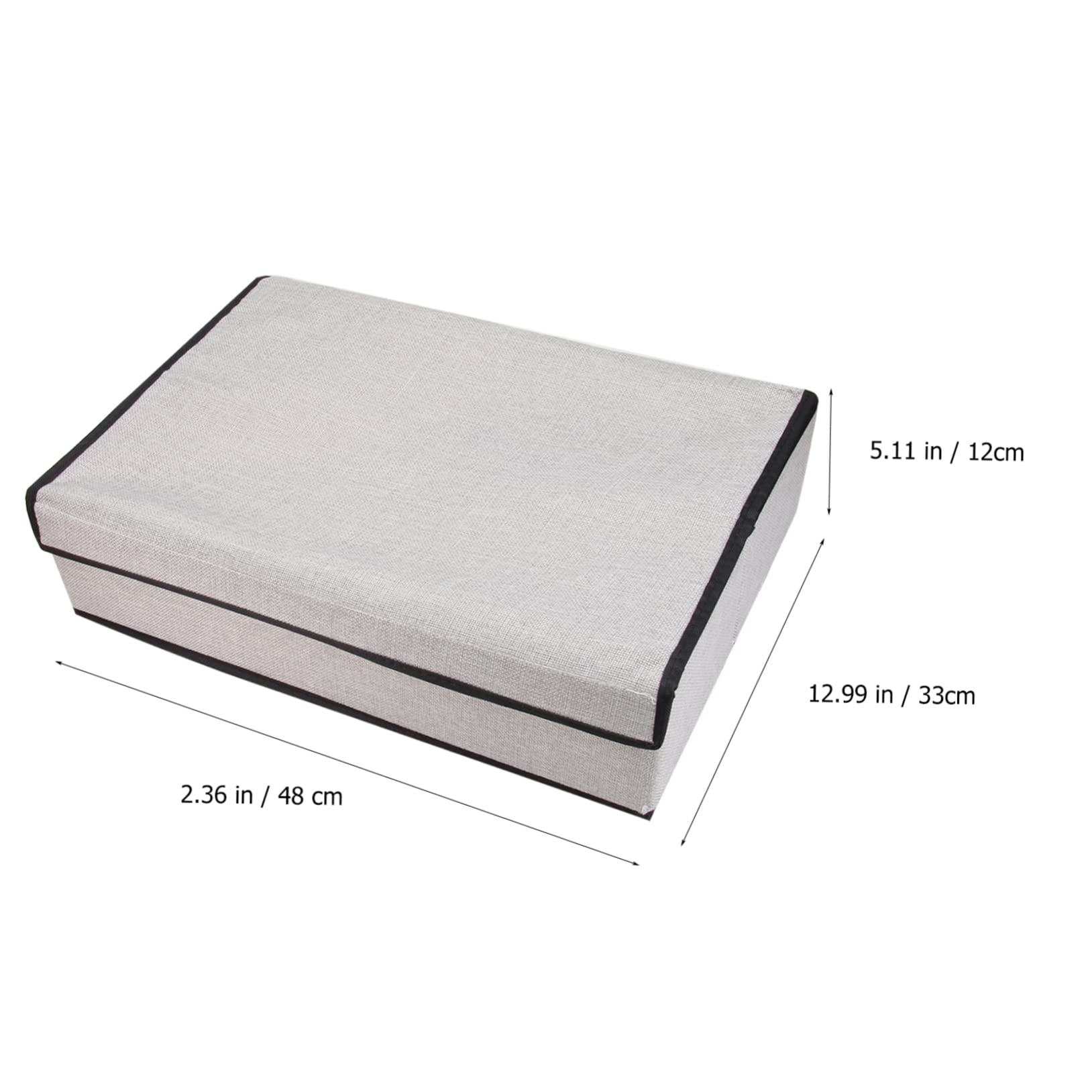 Luxshiny Multifunctional Underwear Box Drawer Organizer with Cover Storage for Bras Socks and More Dustproof Bin for Tidy Closets and Light Grey