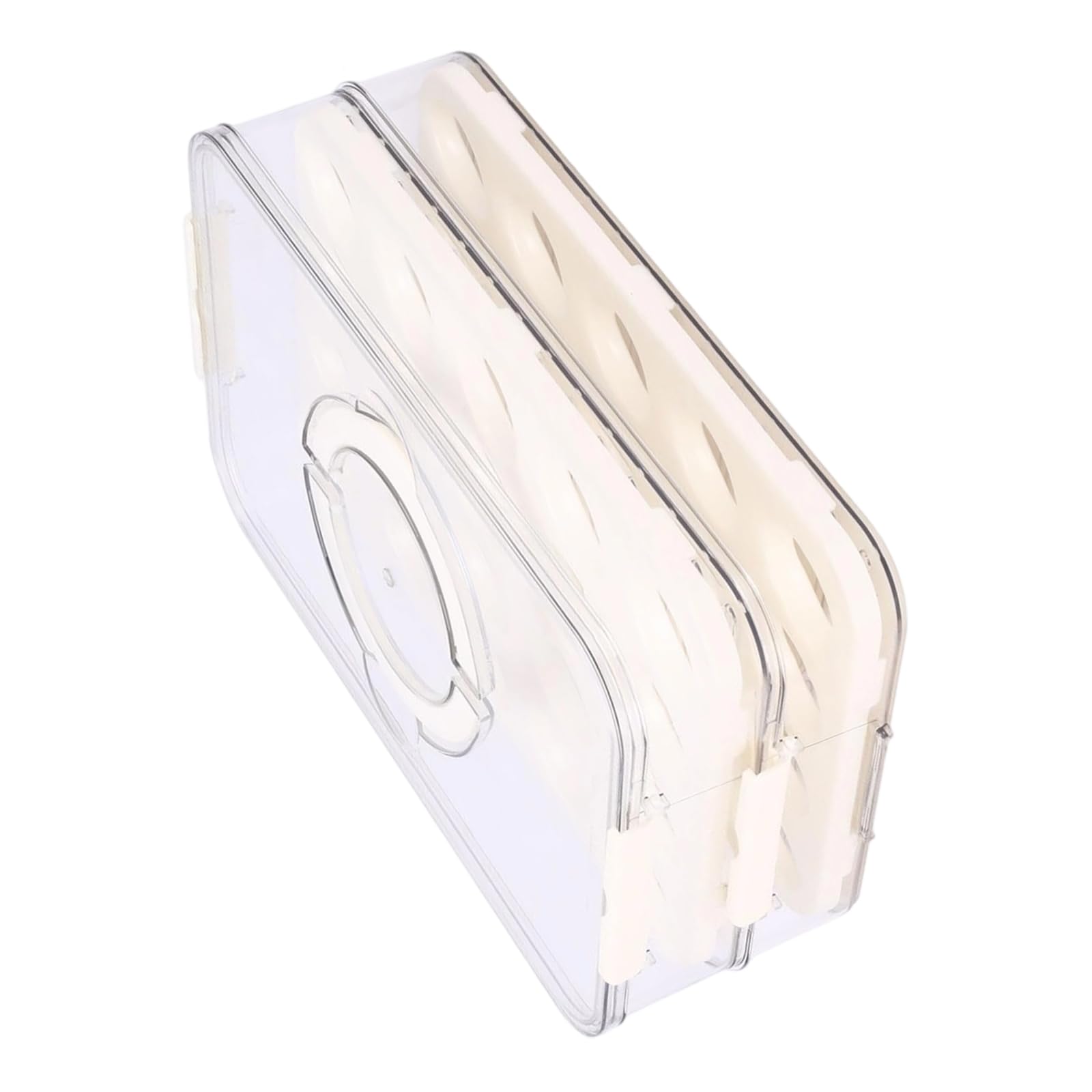 Buxuaaaa Layer Oocyte Storage Box for Refrigerator Stackable Plan Large Capacity 40 Embryos Locking Lid Food Safe Substance Transportable Use SealedLidBox