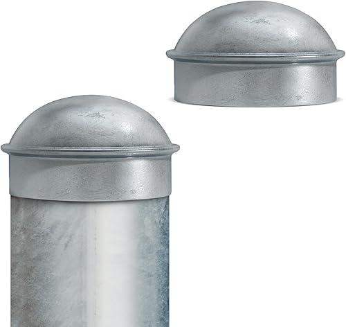Miniatura 13 de VIVIDA Tapas de poste de enlace de cadena de 4 pulgadas, tapas de poste de valla galvanizadas, para tubo de 4 pulgadas de diámetro exterior, piezas