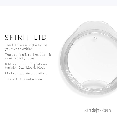 Miniatura 8 de Simple Modern Vaso de vino con tapa, bonito vaso de vidrio sin tallo con tapa a presión, taza de café aislada de acero inoxidable, regalos para