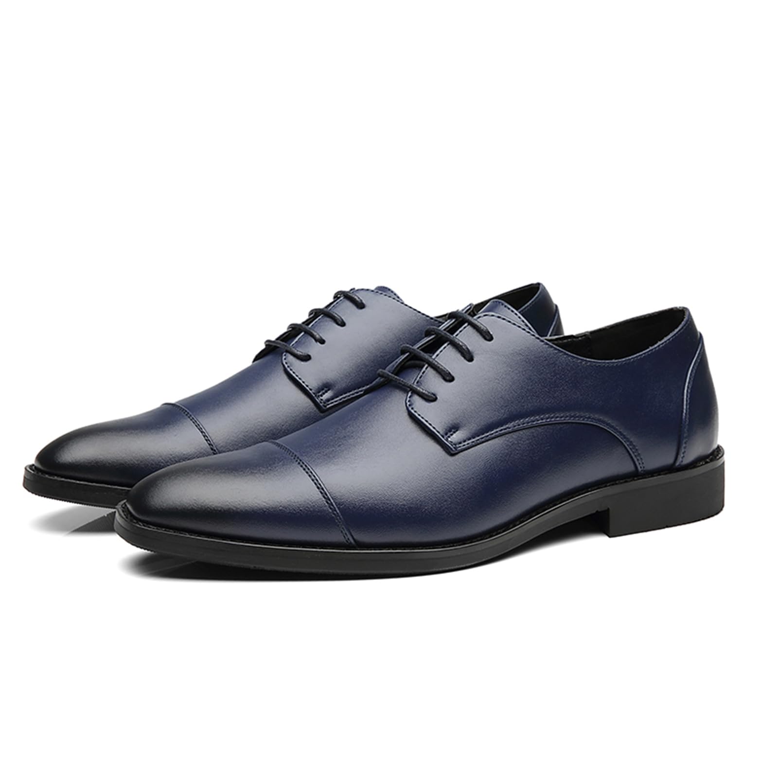 Hombres De Zapatos De Vestir Oxford De Cuero Elegante con Cordones Wingtip Brogues Casual De Negocios Formal Derby Zapatos
