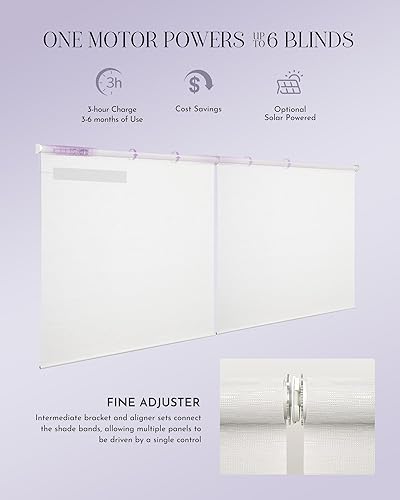 Miniatura 2 de Graywind Persianas enrollables inteligentes compatibles con Alexa Google, persianas motorizadas de tamaño personalizado para ventanas (serie de