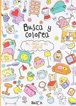 Paperback Busca y colorea- Mi casa y mi jardín [Spanish] Book