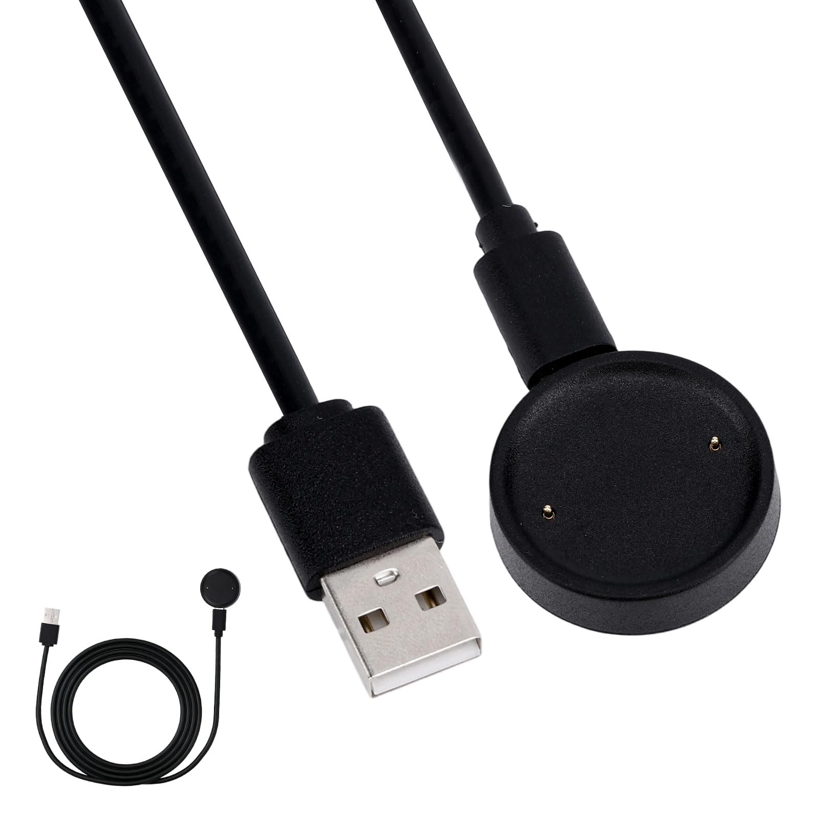 Kabel Ładujący do Amazfit Active 2/Bip 6, 1m Wymienny Kabel Ładujący USB Przenośny Smartwatch Typu C Stacja Dokująca i Ładowarka (Czarny)
