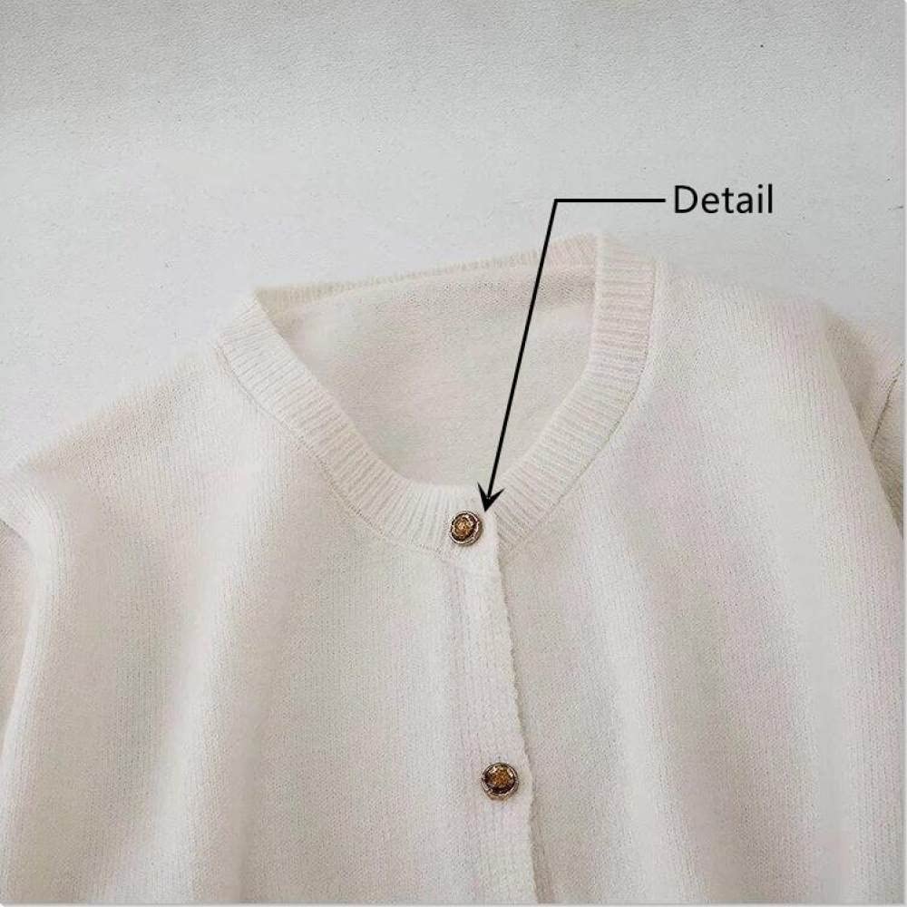 Cardigan Femme,Casual Couleur Unie Kaki Chunky Cardigan À Manches Longues Pull en Tricot Manteau Col Rond Bouton Garder Au Chaud Tricots Vêtements D'Extérieur pour Femmes, Taille Unique