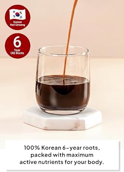 Korean Food Red Ginseng One Day Plus Stick, Traditional Ginseng, 100 Sticks | Traditional Korean red ginseng liquid drink sticks, individually wrapped in a premium 100-stick gift set.