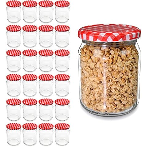 YOUZiNGS 24 Stück Einmachgläser mit Schraubdeckel Cover