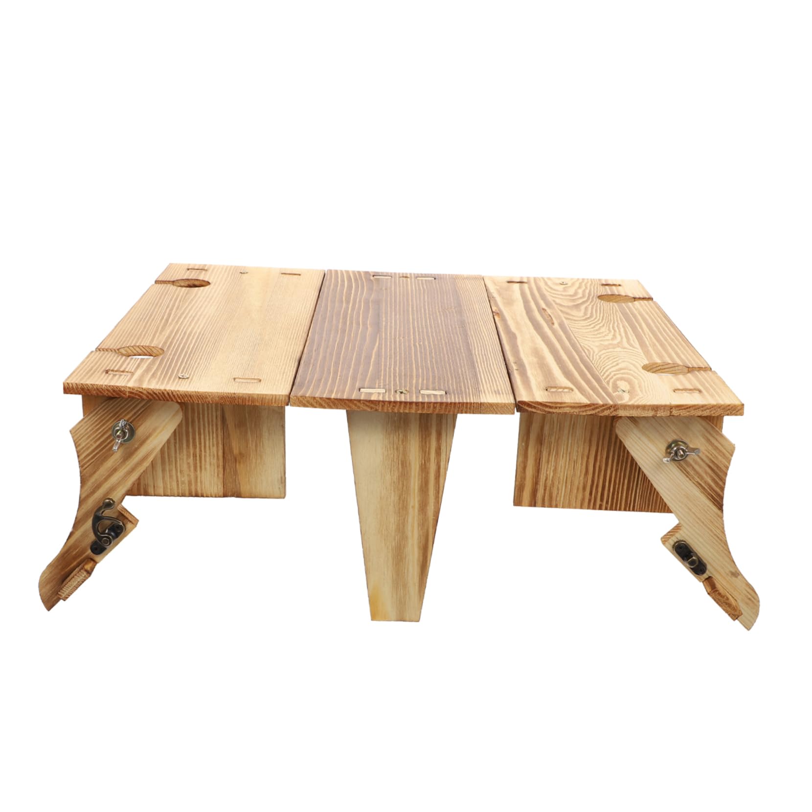 Table de pique-nique pliable en bois avec panier de rangement pour pique-nique chic
