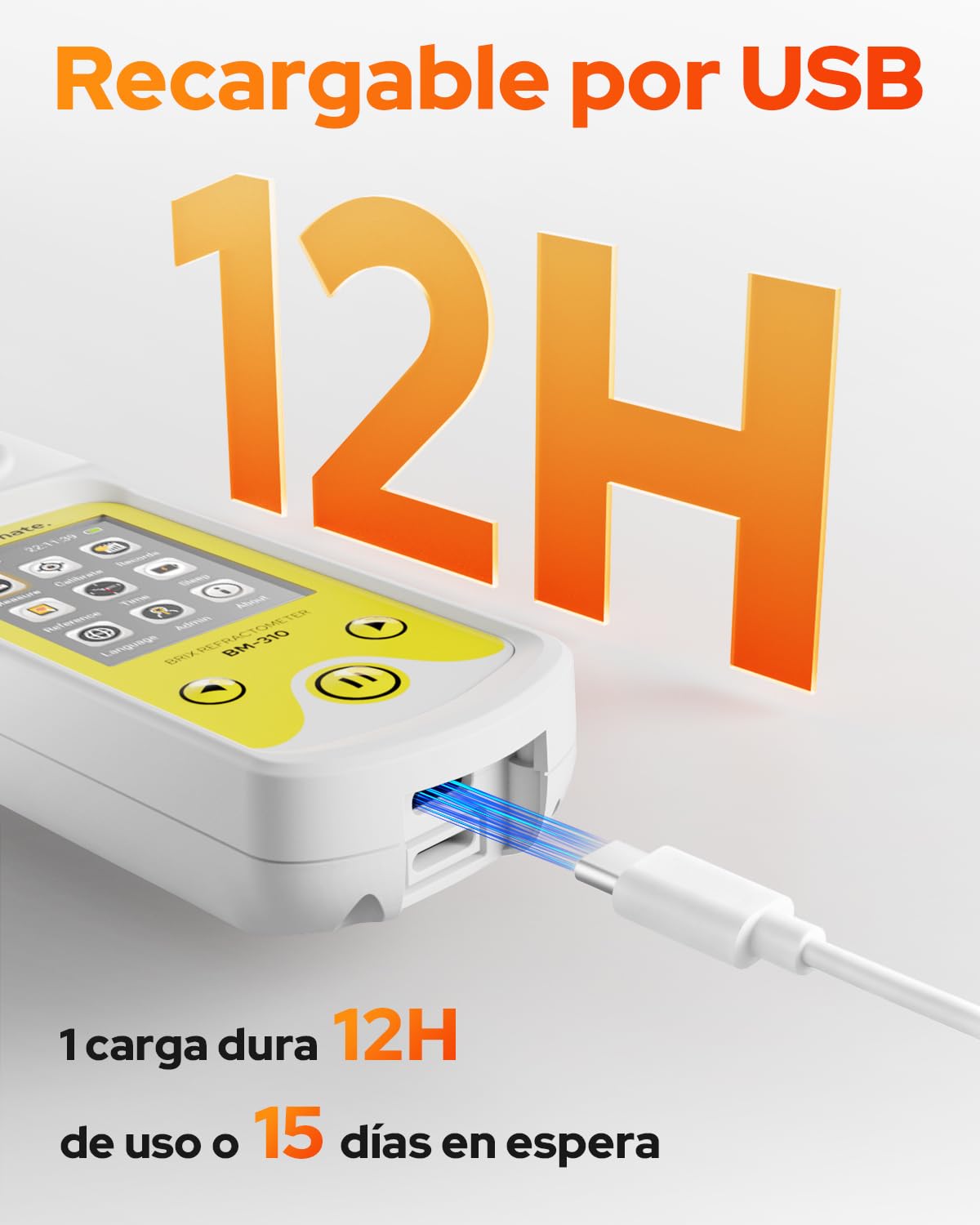 Refratómetro digital Brix con ATC para Zumo de Café, Miel, Jarabe de Arce, Medidor de Brix 0-95% Refractometro para la Elaboración de Vino y Cerveza Casera