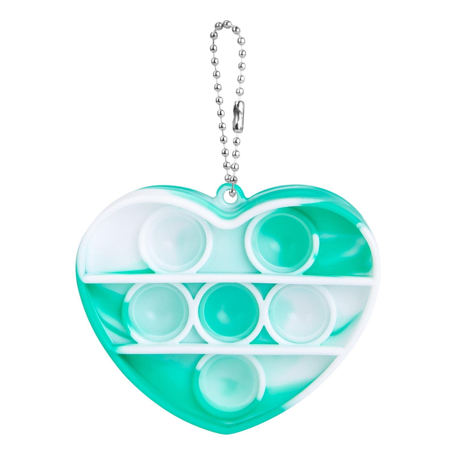 Mini Push pop Bubble Fidget Sensory Toys,Mini Fidget pop Toys Keychain,Figetget Toys for Kids and Adult,Simple Dimple Fidget Pack, Stress Relief Gifts for Boys and Girls (H - 1 Pack)