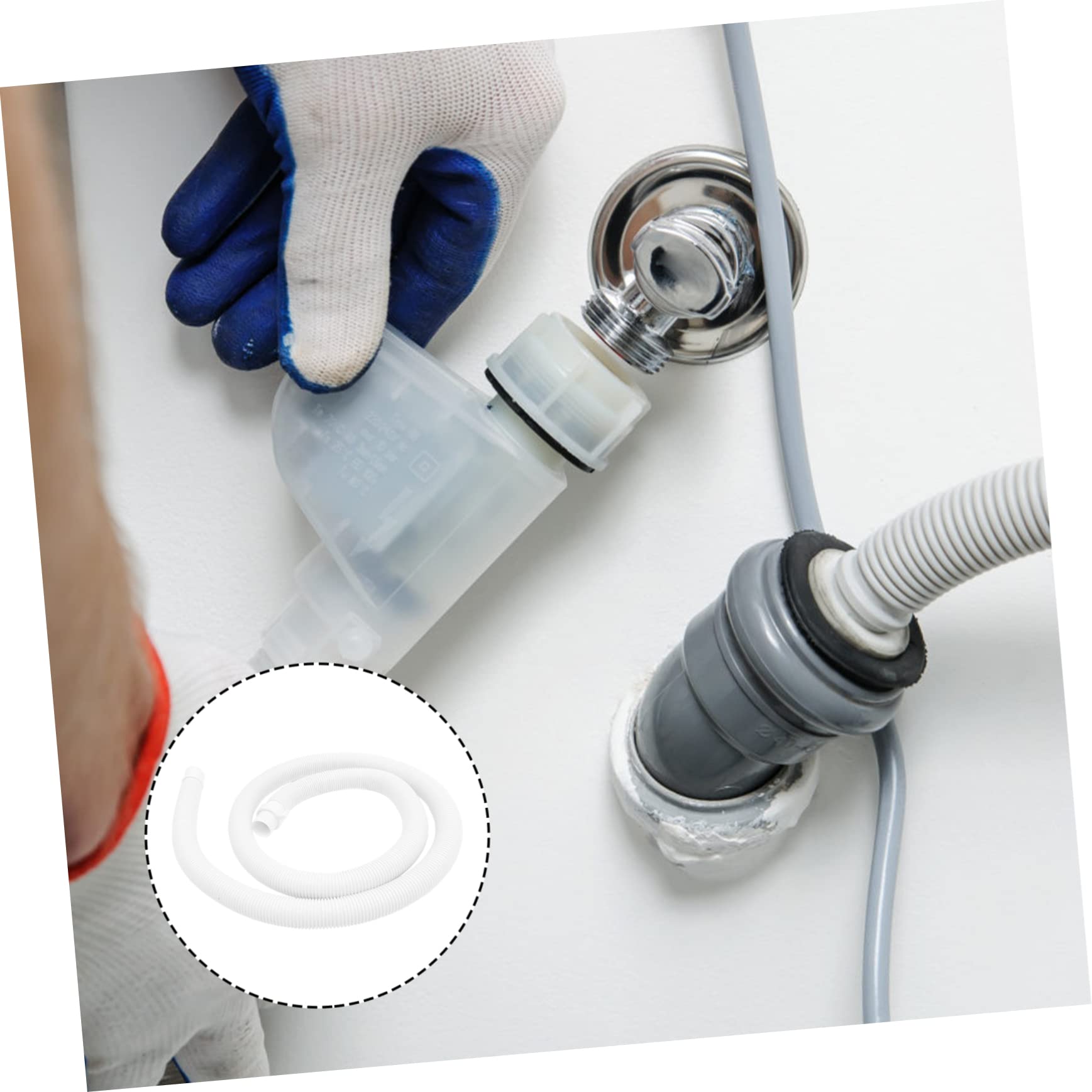 Confezione Da 2 Tubi Flessibili Per Lavatrice Antiallagamento, In PVC Rinforzato Con Valvola Di Sicurezza Integrata, Raccordi Universali 3/4", Rosso E Blu, Garanzia 10 Anni - 2