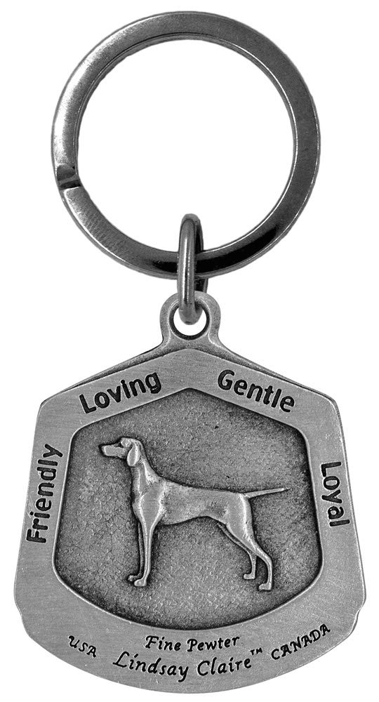 Hampshire Pewter Vizsla Dog Keychain