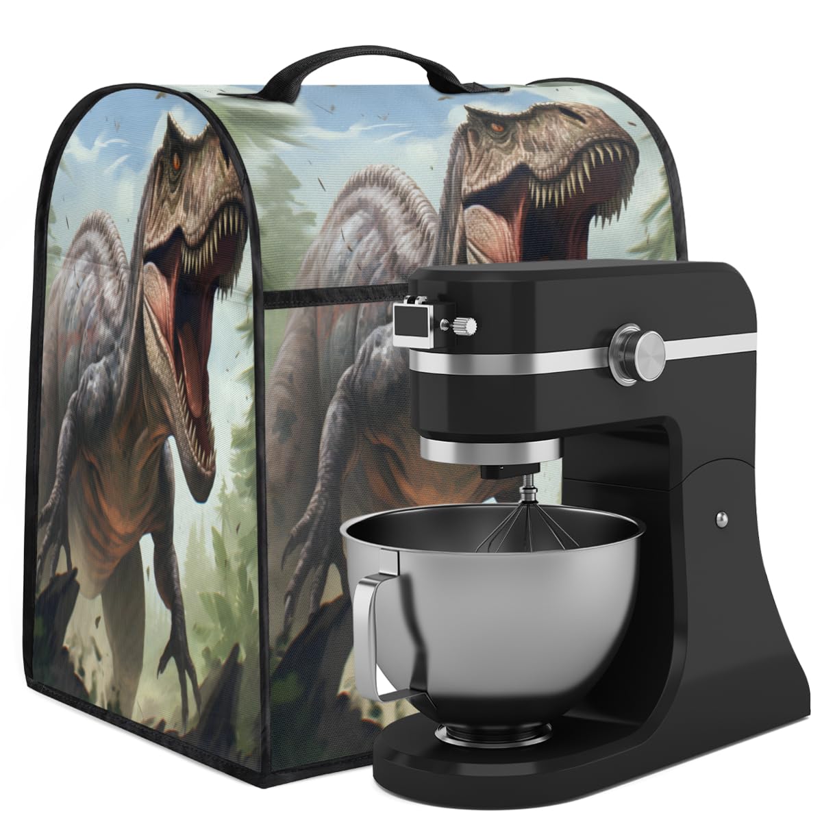 Coffee Maker Cover Dinosaur Theme Kitchen Appliance Covers Small Appliance Covers Blender Cover Juicer Cover Dust Covers for Kitchen Appliances with Top Handle and Pockets,Washable,C276