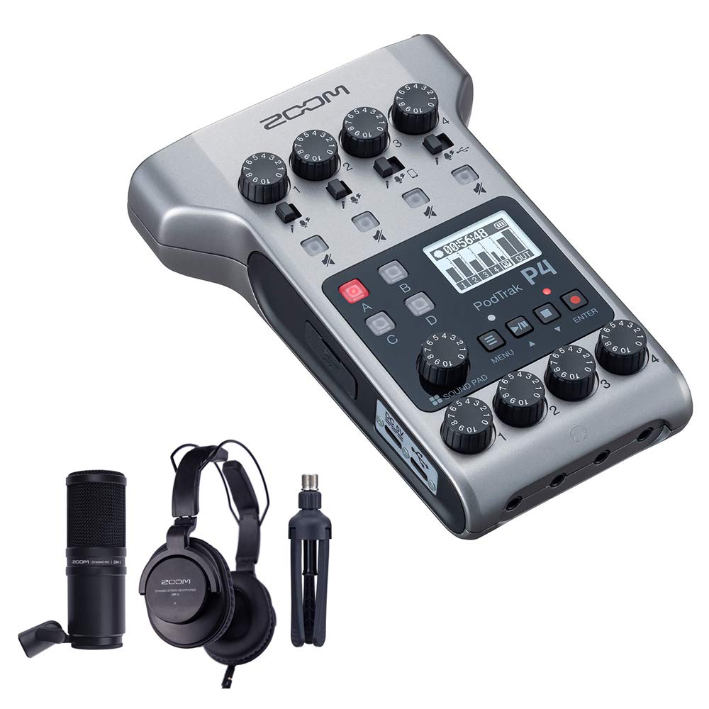 ZOOM PodTrak P4 マルチトラックレコーダー Amazon.com: Zoom PodTrak P4 Portable Multitrack Podcast