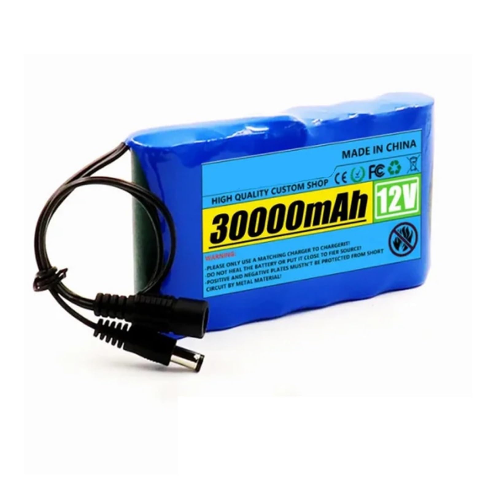 Batterie Li-ion rechargeable 12 V 30000 mAh for caméra de vidéosurveillance DC 3S2P + chargeur,6(2 batteries 1 charger)
