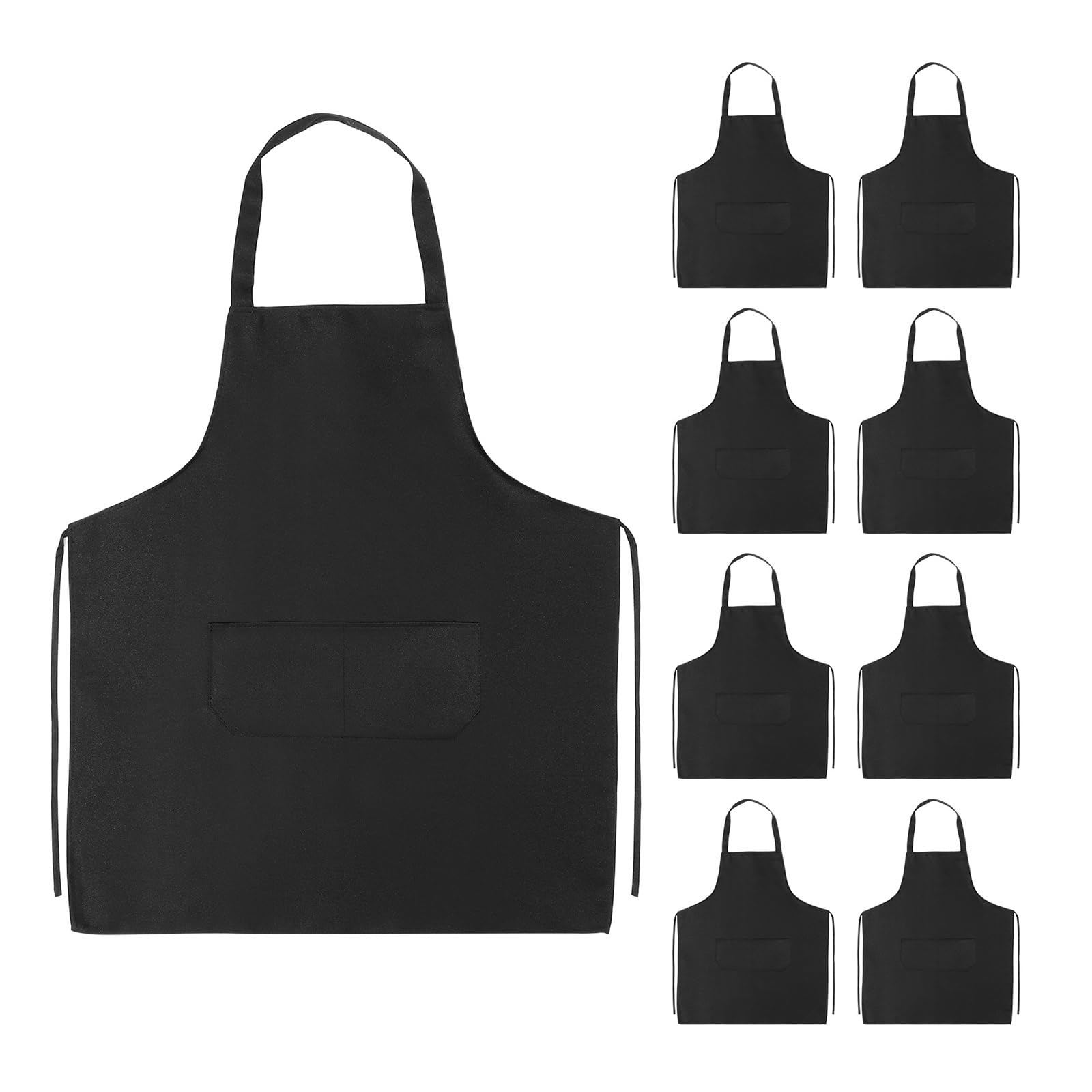 Grembiuli da cucina unisex in confezione 10: abbigliamento lavoro semplice for la casalinga, for uomini e donne