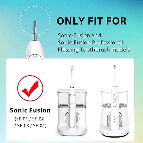 Miniatura 2 de 3 cerdas suaves y 3 cerdas duras cabezales de cepillo de repuesto para cepillo de dientes con tapa, compacto, color blanco