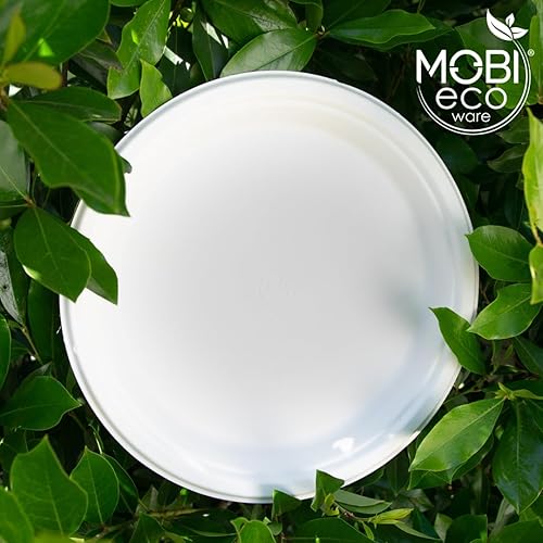 Miniatura 7 de Platos de papel, 100 % compostables, 10 pulgadas por 0.5 pulgadas de profundidad, plato desechable resistente, certificado (BPI), sin (PFAS),