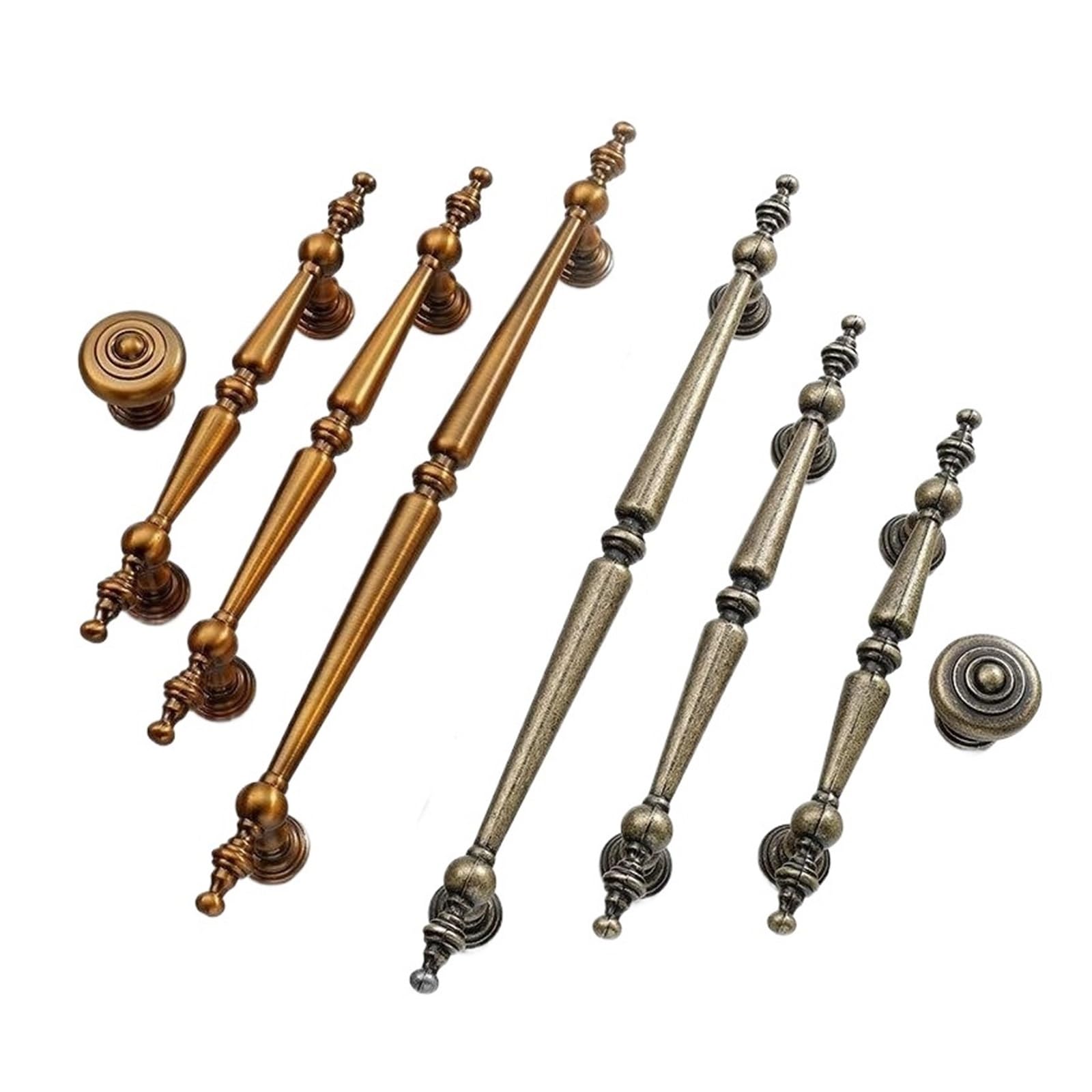 YONMLEDO Brass Vintage Drawer Handles 2PCS Antique Bronze Brass Pull Handles Vintage Cabinet Door Drawer Wardrobe Handles Knobs(Style9)