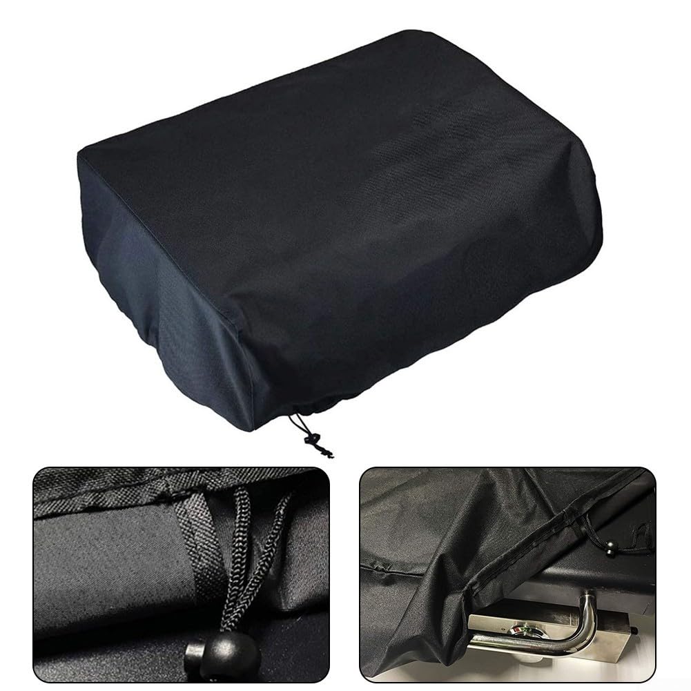 Copertura per barbecue resistente e impermeabile, 57 x 48 x 23 cm, in tessuto di bue 420D, con coulisse regolabile, adatta a griglie da 56 cm, protezione esterna resistente alle intemperie