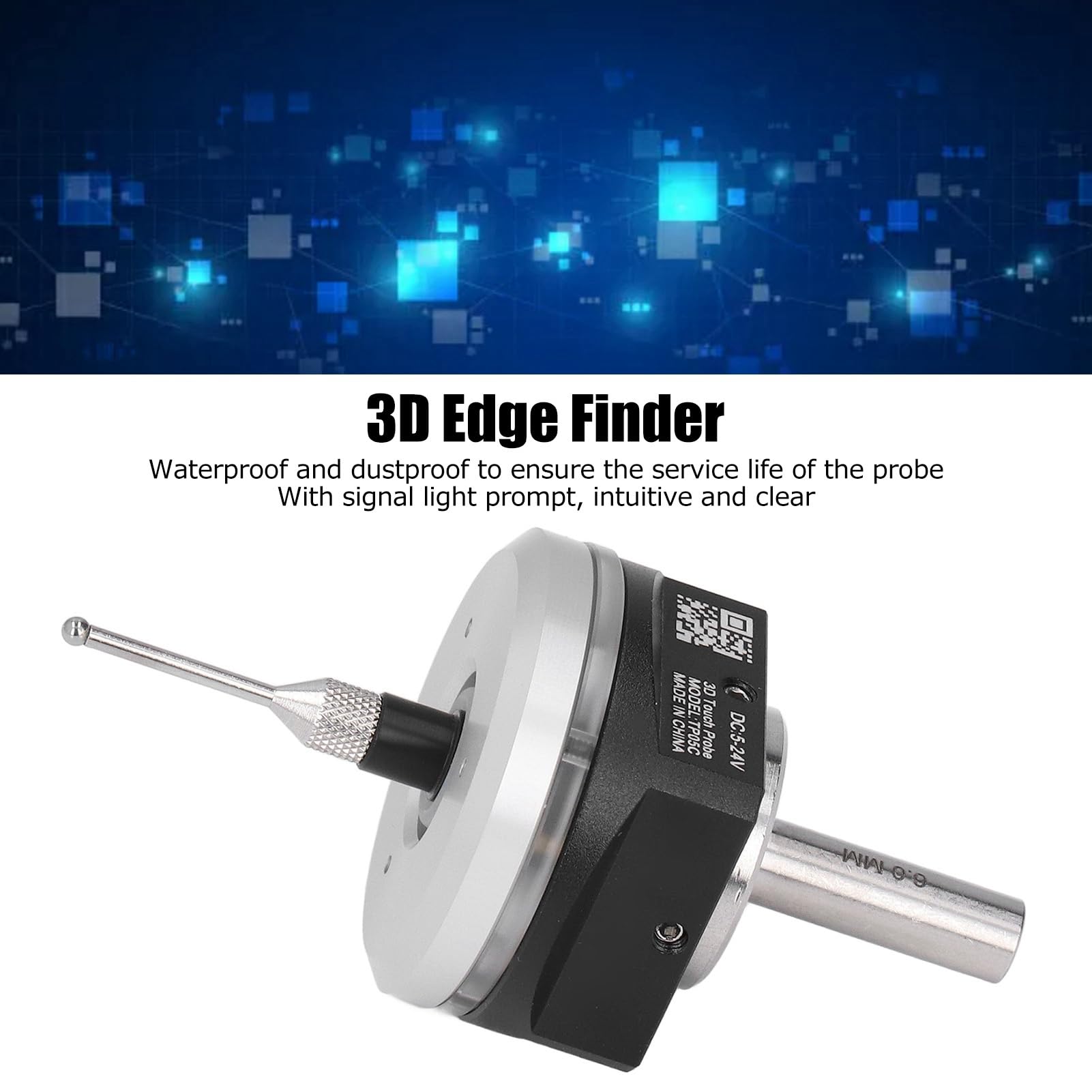 Cnc 3D Kantentaster, 3D Touch Probe Finder, Hochpräziser Kantentaster Wolfram Stahlkugel Für Cnc Ausrüstung Dc 5~24V
