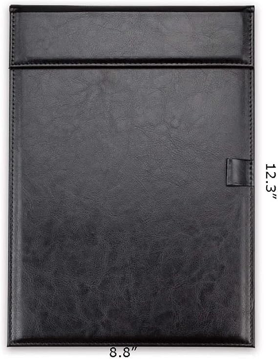Folder For School A4 PU Leather File FolderOffice Supplies Organizer Manager Document Pads Drawing Writing Board Folder Folder For Office(Black)
