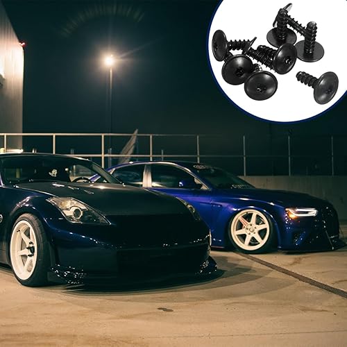 Miniatura 6 de BESULEN Tornillo de cabeza de armadura de 12 pulgada, 50 piezas de retención de tornillo autorroscante para revestimiento de guardabarros de