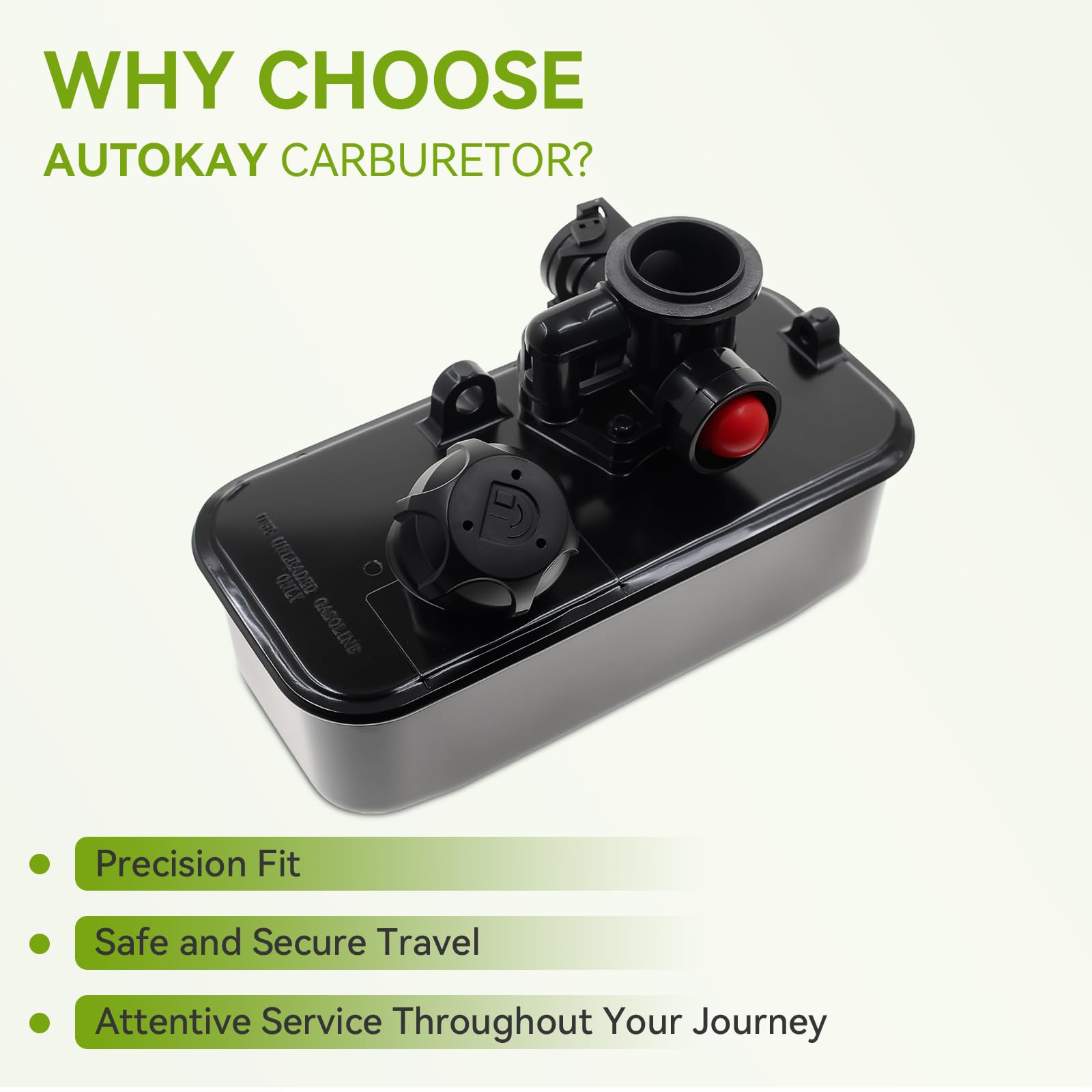 autokay Gas Combustible Tanque y Asamblea Carburador para Briggs y Stratton 499809 498809 un 494406