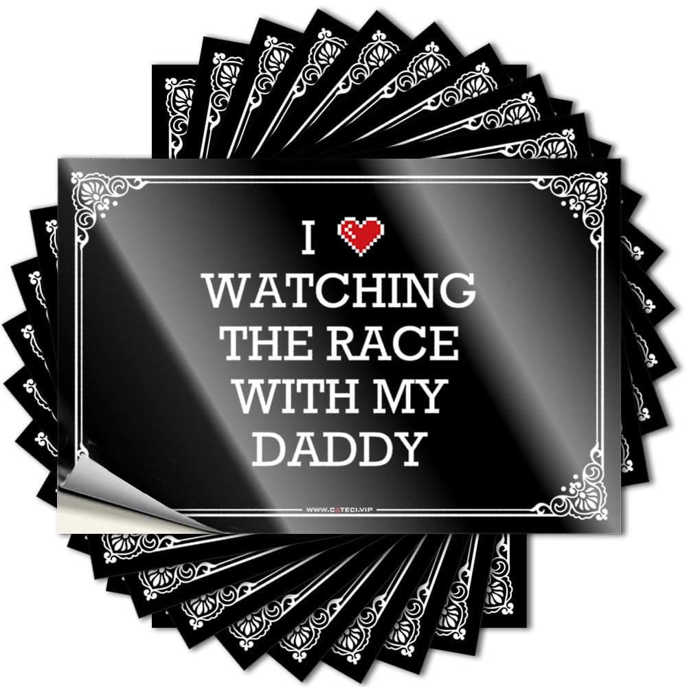 Tattoos - Neutral Tumbler I Love Watching The Race with My Daddy for Humor Patio Decor(8X12CM)