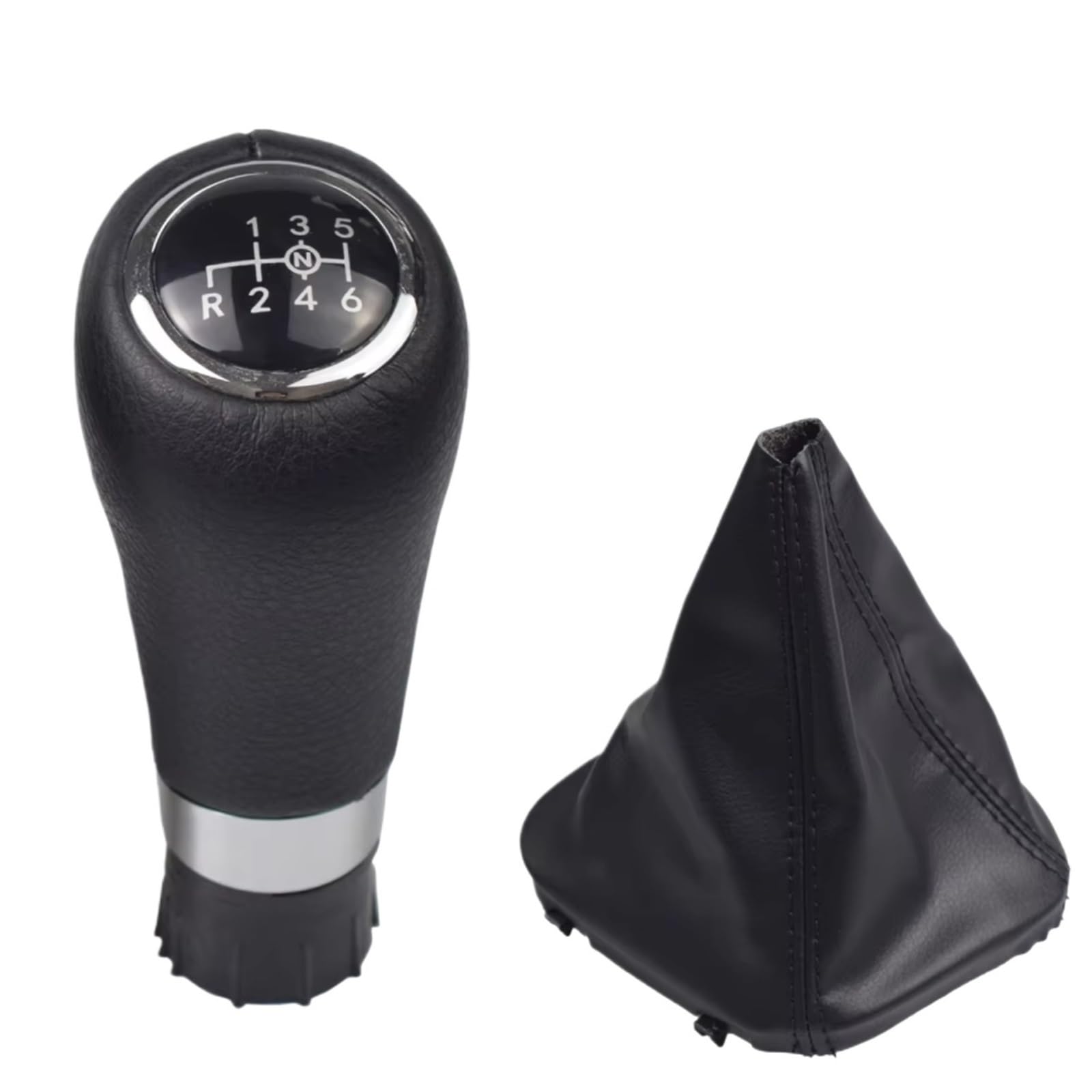 HILLAR Car Gear Stick Knob for Benz W203 S203 CL203 W209 W204 C204 C63 C300 C250 W207 A207 W212 6 Speed Manual Gear Shift Knob Shifter Gearstick(Black-6-DO-8)