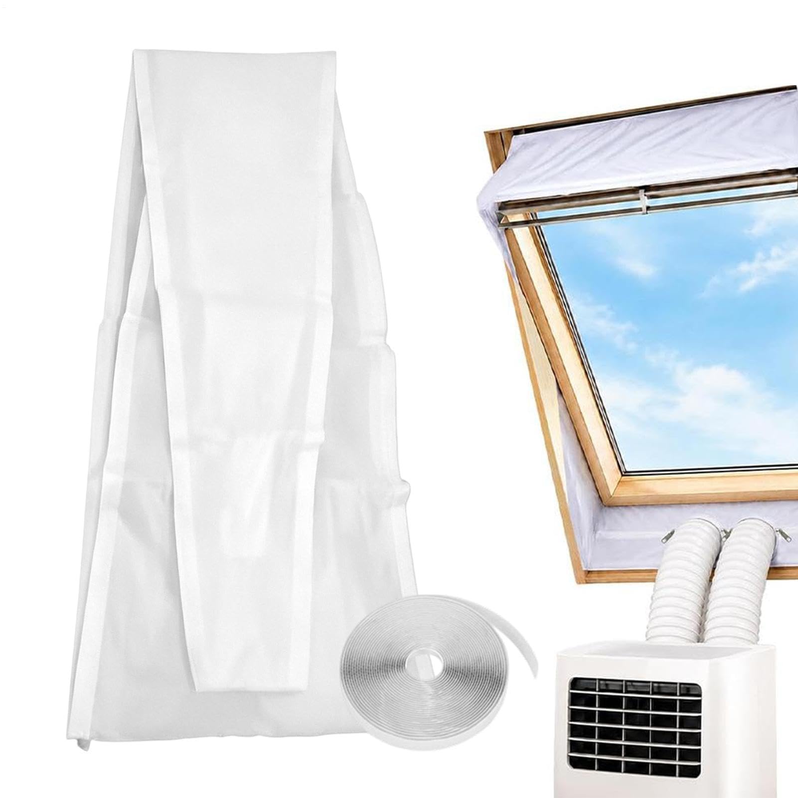 Kit sellador de ventana universal con cremallera para optimizar tu aire acondicionado portátil 8