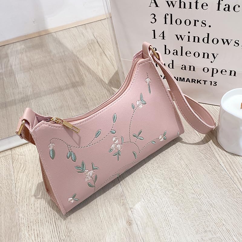 Shoulder Handbags for Women Embroidered Underarm Bag Portable Square Bags Crossbody Bags Handbags