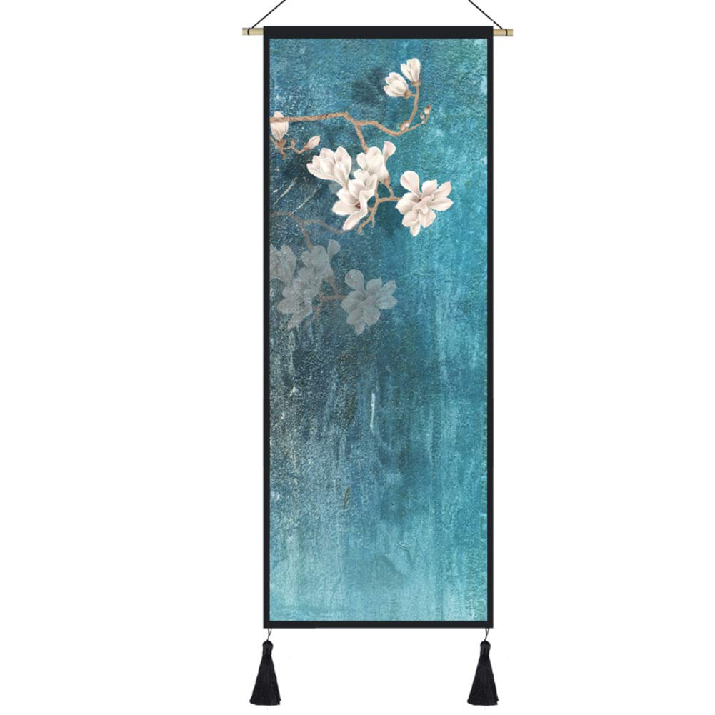 CCSUN Chinese Handmade Tapestry, Flower and Bird Painting, Oriental Wall Hanging, Art Asian Decoration Tapestry Artwork Picture Gifts-d 45x120cm(18x47inch)