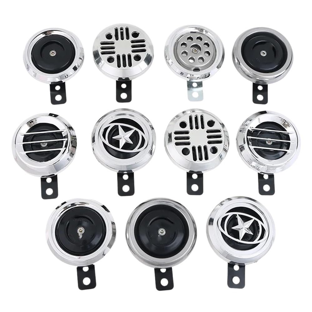 Amplificatore Altoparlanti Altoparlante Universale Da Bacino 12V/48V/60V - Anello Cromato Con Cover Protettiva Per Tricicli, Motociclette