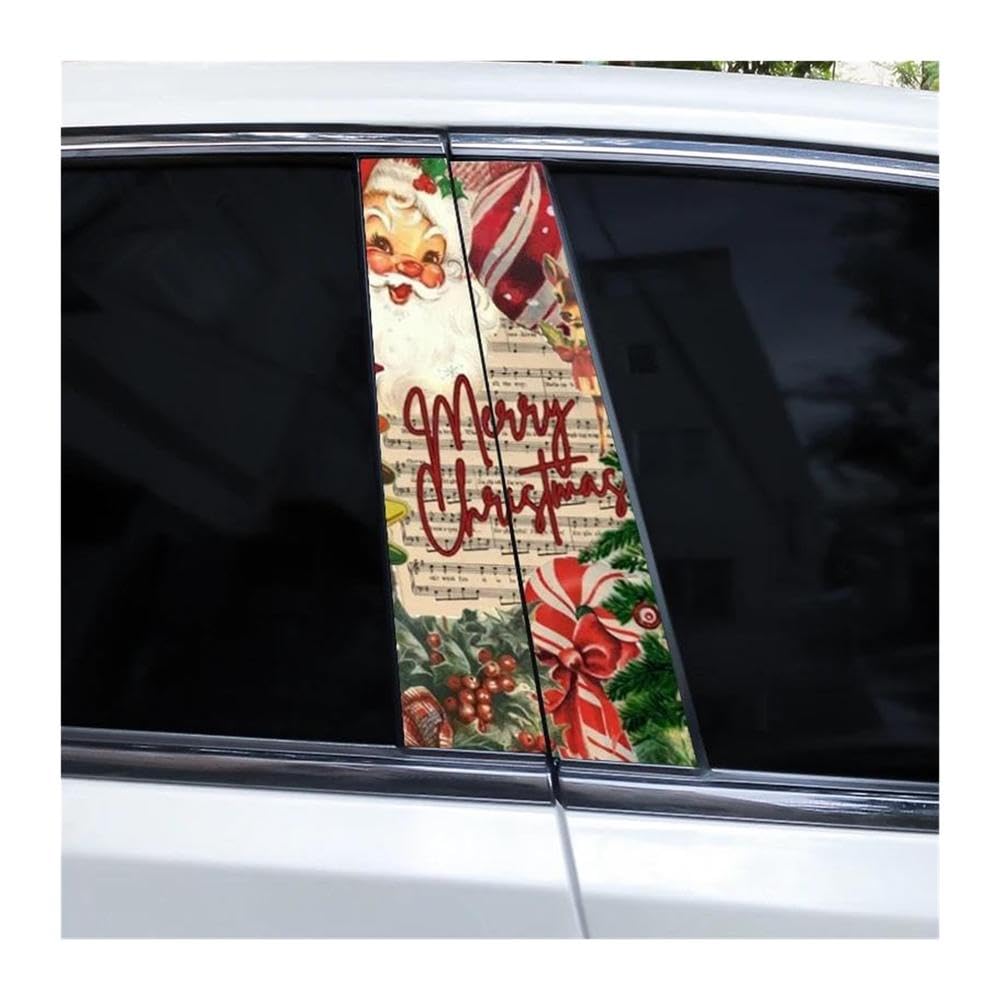 Body Parts 2pcs DIY Car Window Pillar Decal Waterproof Vinyl Sticker(D)