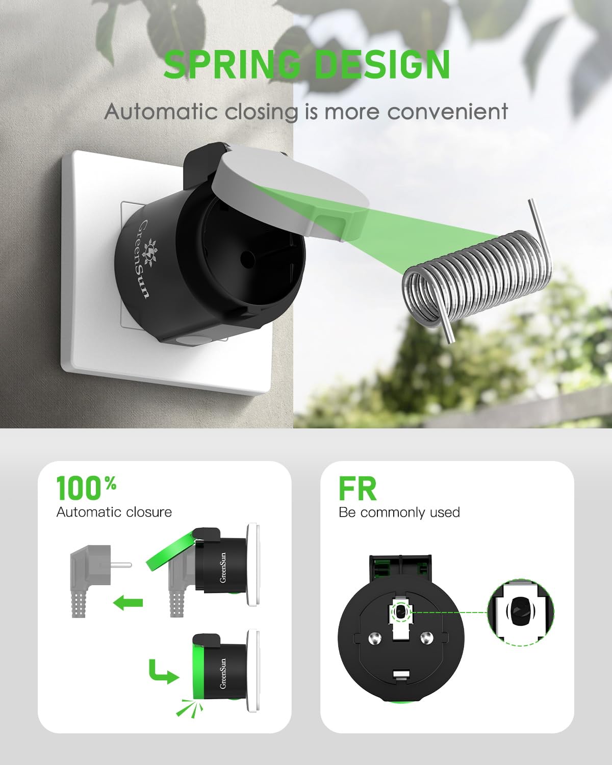 GreenSun Presa Smart Esterno - 4PCS Smart Life APP Telecomando Temporizzata Programmabile 16A Misuratore Di Consumo Elettrico Prese WIFI Compatibile con Alexa/Google Home IP44 Impermeabile