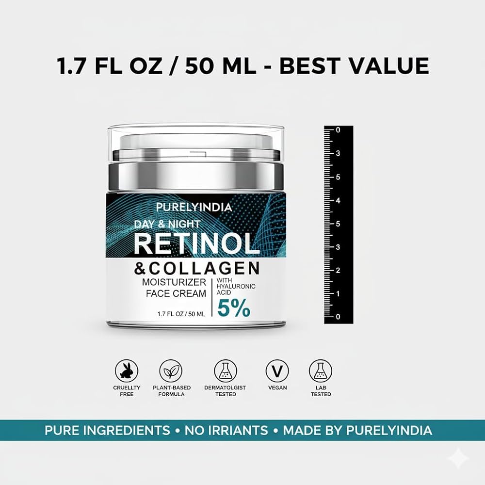 Amazon.com: Purelyindia Retinol Cream for Face Anti-Aging